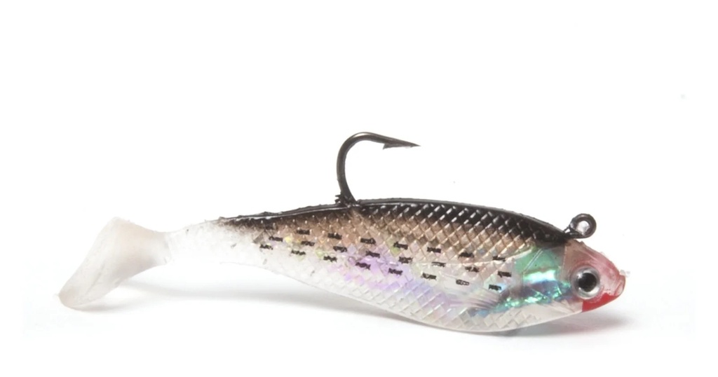 Lure, Rigged Swim Shad 3" Bunker Red Mouth 5Pk