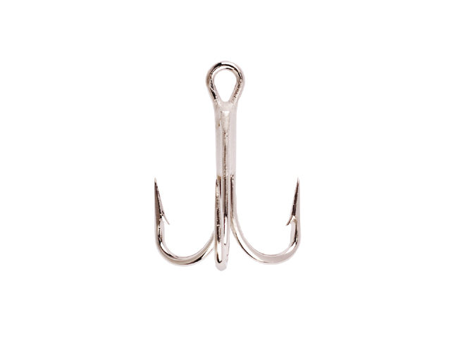 Treble Hook, Straight Point Size 1 4X Strong 5 Pack