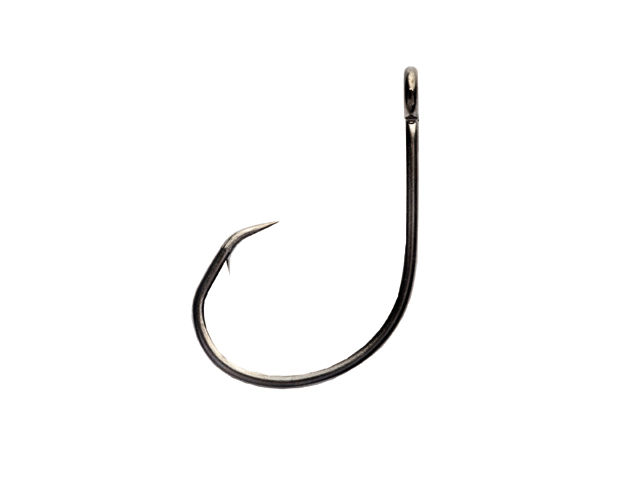 Hook, Circle Sea Offset 6/0 Lt Wire Black 5 Pack