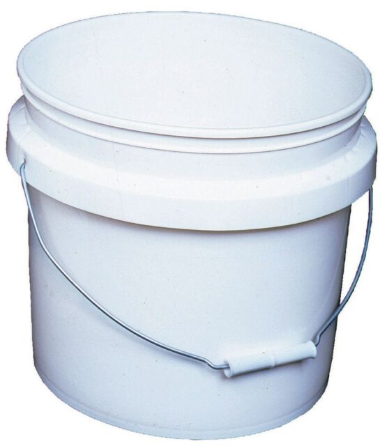 Pail, Bucket White Plastic 90mil 3.5Gal