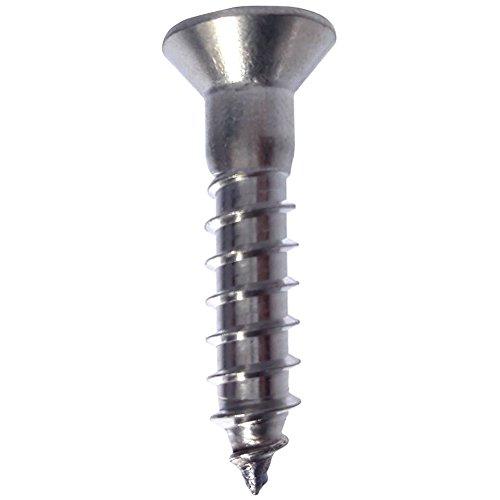 Wood Screw, Stainless Steel #12 x 1-3/4" Flat Phillip Head