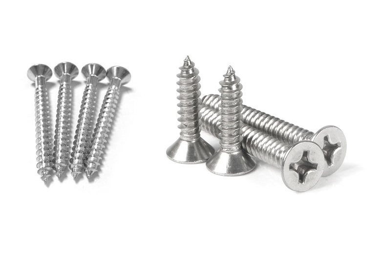 Wood Screw, Stainless Steel #18 x2-1/2" Flat Phillip Head