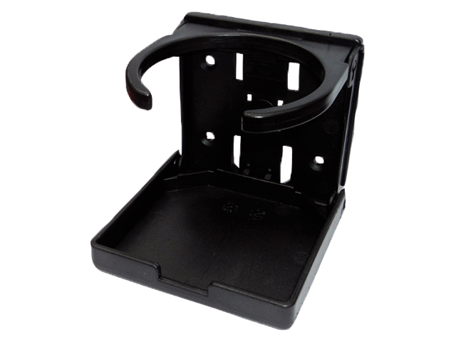 Drink Holder, Foldable Black Plastic