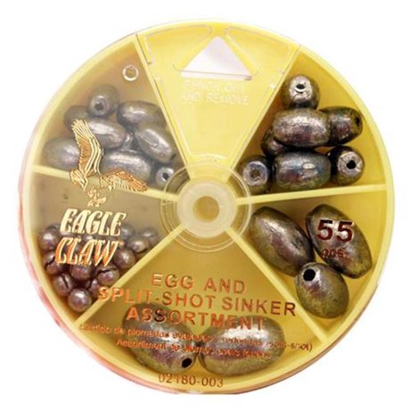 Sinker, Egg & Split Shot 55 Piece