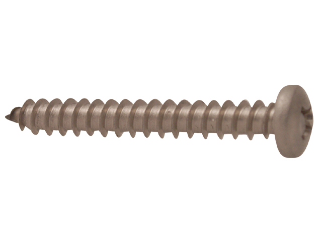 Self Tapping Screw, Stainless Steel #6 x 2" Pan Phillip Head