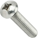 Machine Screw, Stainless Steel 5/16-18 x 3" Round Head Phillip UNC