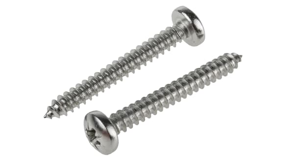 Self Tapping Screw, Stainless Steel #12 x 5/8" Pan Phillip Head