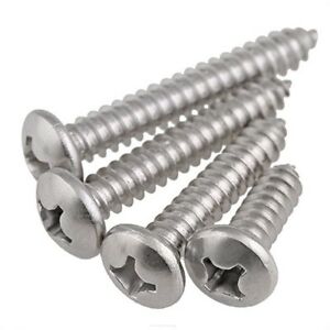 Self Tapping Screw, Stainless Steel #14 x 4" Pan-Head Phillip