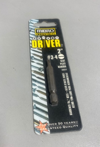 [MIB/306511] Driver Bit, Slot #3-4 2" 1/Cd