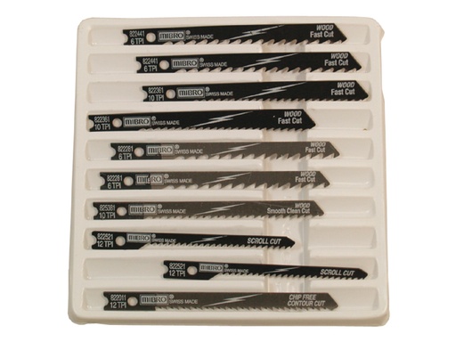 [MIB/828051] Jigsaw Blade Set, 10 Piece Woodwork