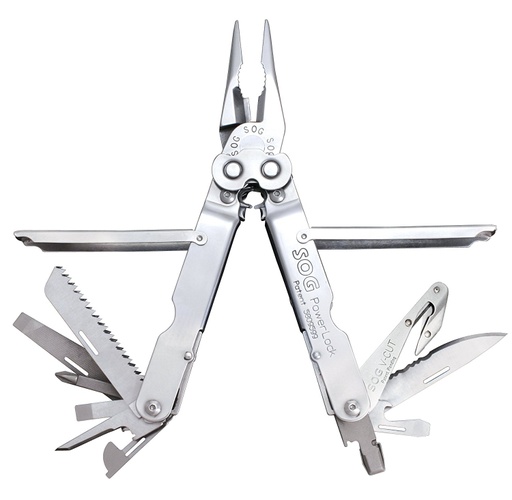 [SOG/S62N-CP] Multi Tool, SOG PowerLock with V-Cutter 18 Tools