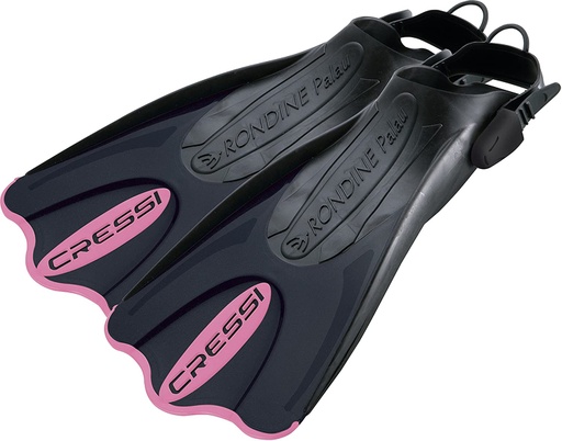 [CRS/CA135435] Fins, Open Heel Adjustable Size Extra Small S Black/Pink