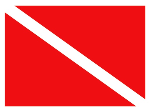 [FLG/DIVE12] Flag, Diver Down Size 30 x 45cm