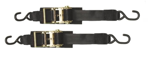 [IMC/F14207] Tie Down, Transom H Duty 2” x 4’ Metal Ratchet Vinyl Coated S Hooks 2 Pack
