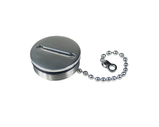 [LEW/5360-6061] Cap, f Stainless Steel WhiteCap Deck Fill 1.5" with Chain