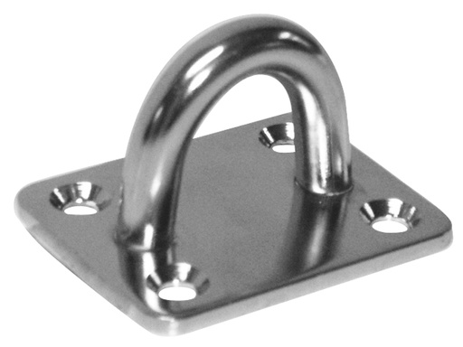 [MTO/0123050] Padeye, Stamped Stainless Steel Rectangle Base 8mm 4Holes