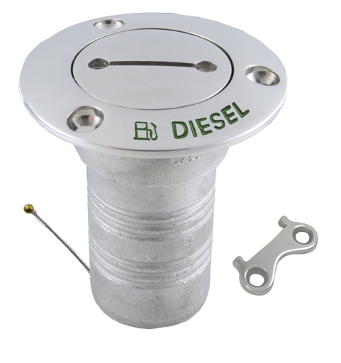 [MTO/8407019] Deck Fill, Diesel Stainless Steel HoseØ:1-1/2" Plug:Slot & Key