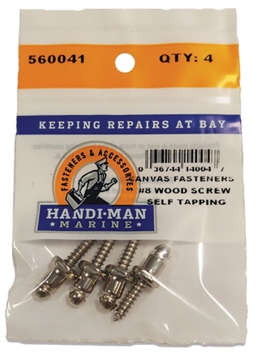 [HDM/560041] Canvas Lift Set, Stud Screw #8 Length:5/8" 4 Pack