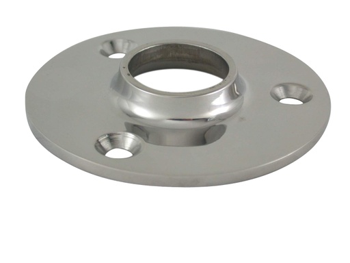 [MTO/8828215] Weld Base, Stainless Steel Low Profile RoundØ69mm for Tube at 90º