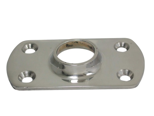 [MTO/8828217] Weld Base, Stainless Steel Low Profile Rectangle for TubeØ7/8" at 90º