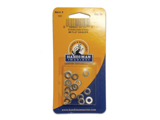 [HDM/191] Washer, #8 Stainless Steel Pack/20