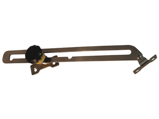 [AAA/62504] Hatch Holder, Adjuster Flat Stainless Steel 10.5" with Black Knob