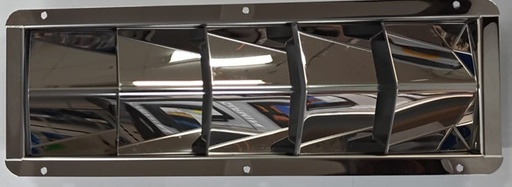 [AAA/13585] Vent Grill, Rectangle 108 x 320.7 x 25mm Stainless Steel 5x Louver