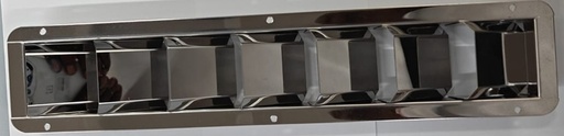 [AAA/13588] Vent Grill, Rectangle 76 x 377 x 25mm Stainless Steel 8x Louver