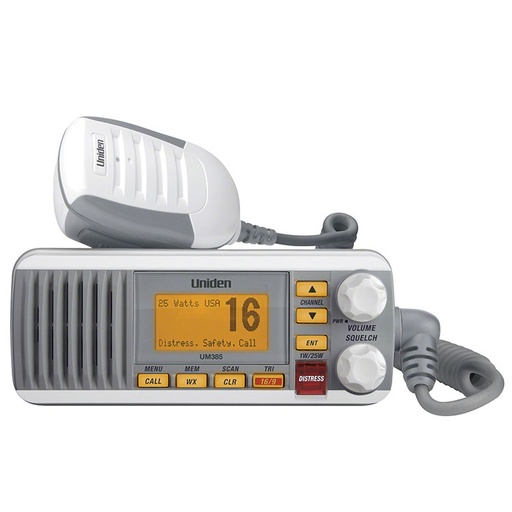 [UND/UM385] VHF, Fixed Mount Marine 25Watts DSC White UM385