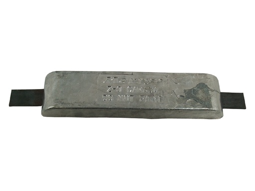 [CAM/Z-3] Anode, Rectangle Zinc Length:12 Width 3 Thickness:1.25" Weld-On