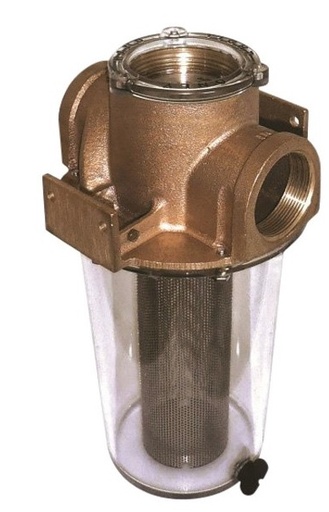 [GRO/ARG-2500-S] Strainer, Raw-Water Bronze Port:2.5" 304 Stainless Steel Basket