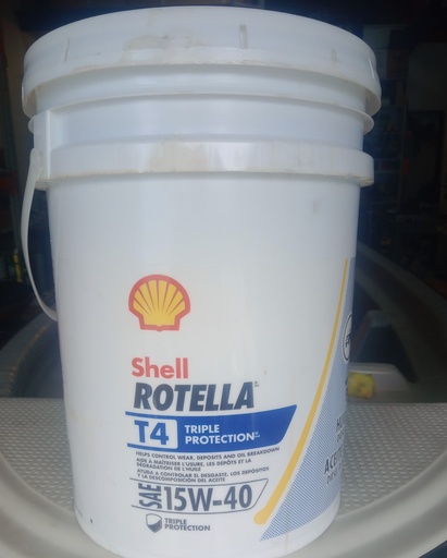 [SHE/ROT15-40TP] Motor Oil, SAE:15W-40 Rotella T4 5Gal Pail