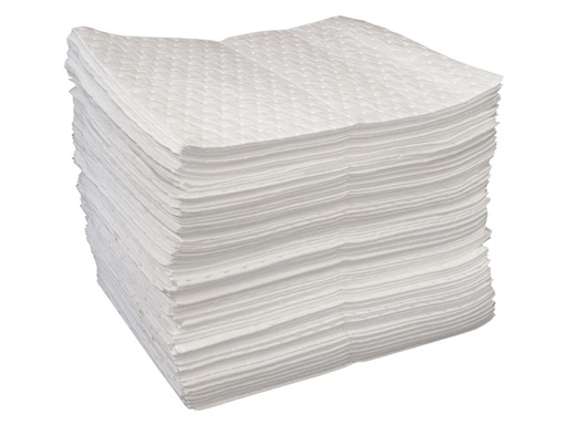 [ODR/L90840B] Sorbent Pad, Oil-Only White 17" x 19" Heavy-Wght