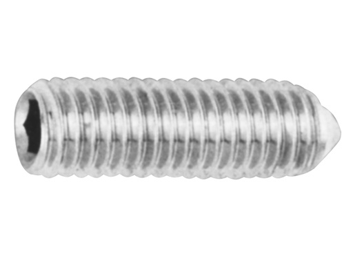 [FAA/SSETA10F12] Set Screw, Stainless Steel Allen-Socket #10-32Fine Length:1/2" UNF