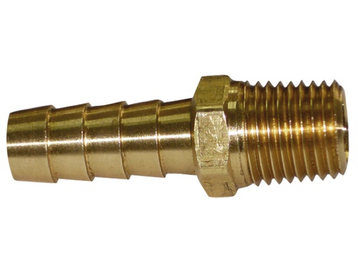 [MLL/33401-10] Hose Barb, Hose1/4 Pipe1/4Mpt Tapered Brass