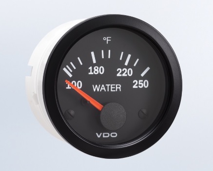 [VDO/310-105] Temperature, Water 100-250ºF/120ºC EU Black 12V Vision