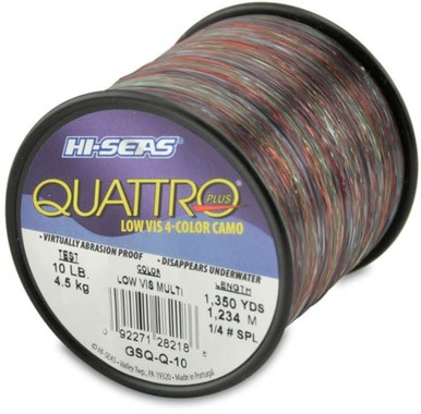 [HSS/GSQ-Q-10] Monofilament Quattro Plus 10Lb Test 1/4Lb Spool 1350yds Camo