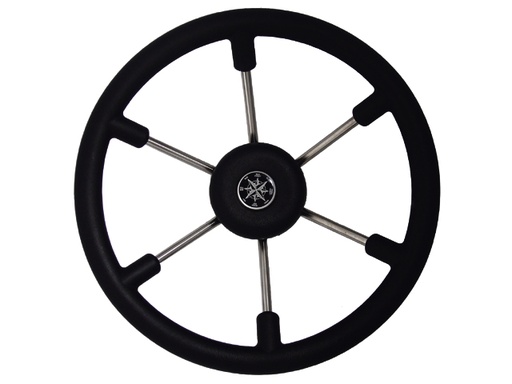 [TEL/SW56811P] Steering Wheel, "Talon" Stainless Steel Spokes PVC Grip 14"