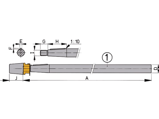 [VET/SA25/2000] Propeller Shaft, Remanit 25mm/2000mm