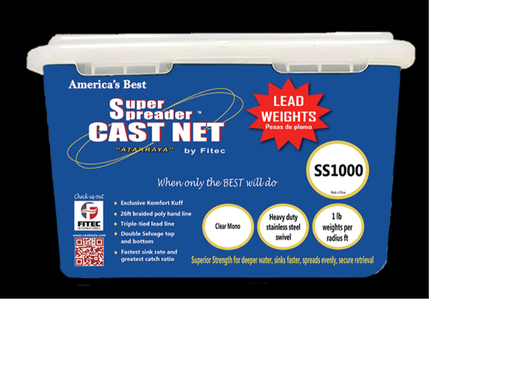 [HEN/0034-0030] Cast Net, 3/16" Mesh Stainless Steel 1000 Size 5'