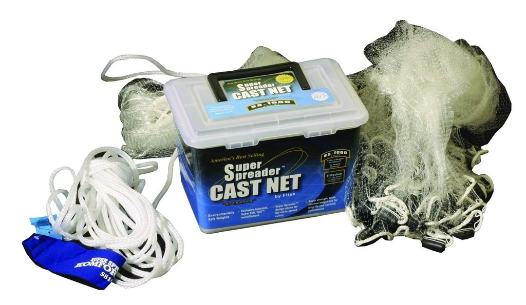 Cast Net, 3/16 Mesh Stainless Steel 1000 Size 6