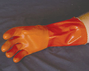 [WPA/60037] Gloves, Thick PVC Extra Large Orange Cuff