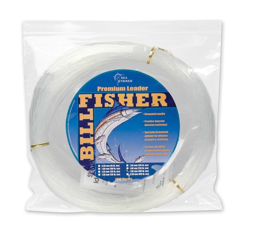 [SSK/LC100-400] Leader Coil, 400Lb Monofilament Test 100Yd Clear