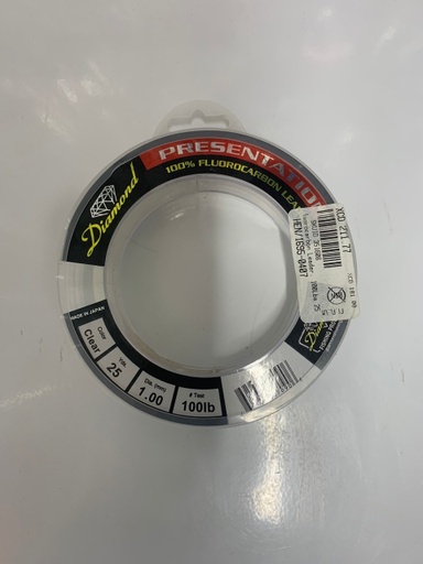 [HEN/1695-0407] Fluorocarbon Leader, 100Lbs 25Yd Clear