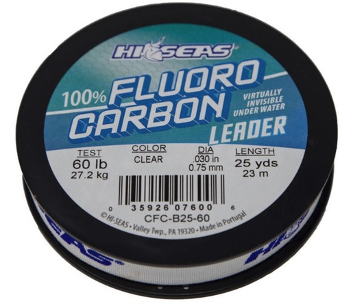 [HSS/CFC-B25-60] Fluorocarbon Leader, 60Lb 25Yd Clear