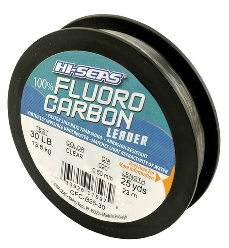 [HSS/CFC-B25-30] Fluorocarbon Leader, 30Lb 25Yd Clear