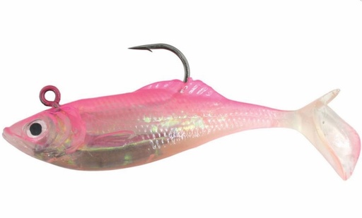 [HEN/2396-0008] Lure, Calcutta Flashfoil Swim Shad 3" Pink Ice