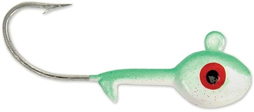 [SSK/HSWG14-112S] Lure, Grub Head 1/4oz 1/0 Hook White/Lime 7 Pack