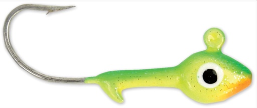 [SSK/HSWG12-128S] Jig, Grub Head 1/2oz 2/0 Hook Chartreuse Lime Orange 7Pk