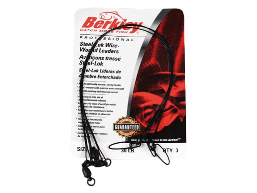 [BKY/3W0630BL] Steelon Leader 6" 30Lb Black 3Pk